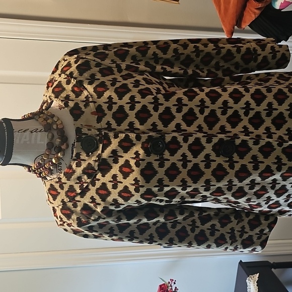 HBA Chic Women's Heart Pattern, Fall Colors Blazer, 3/4 Inch Sleeve, Size M/L - Picture 8 of 12